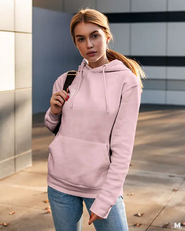 LIGHT PINK HOODIE