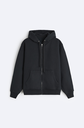 BLACK ZIP HOODIE